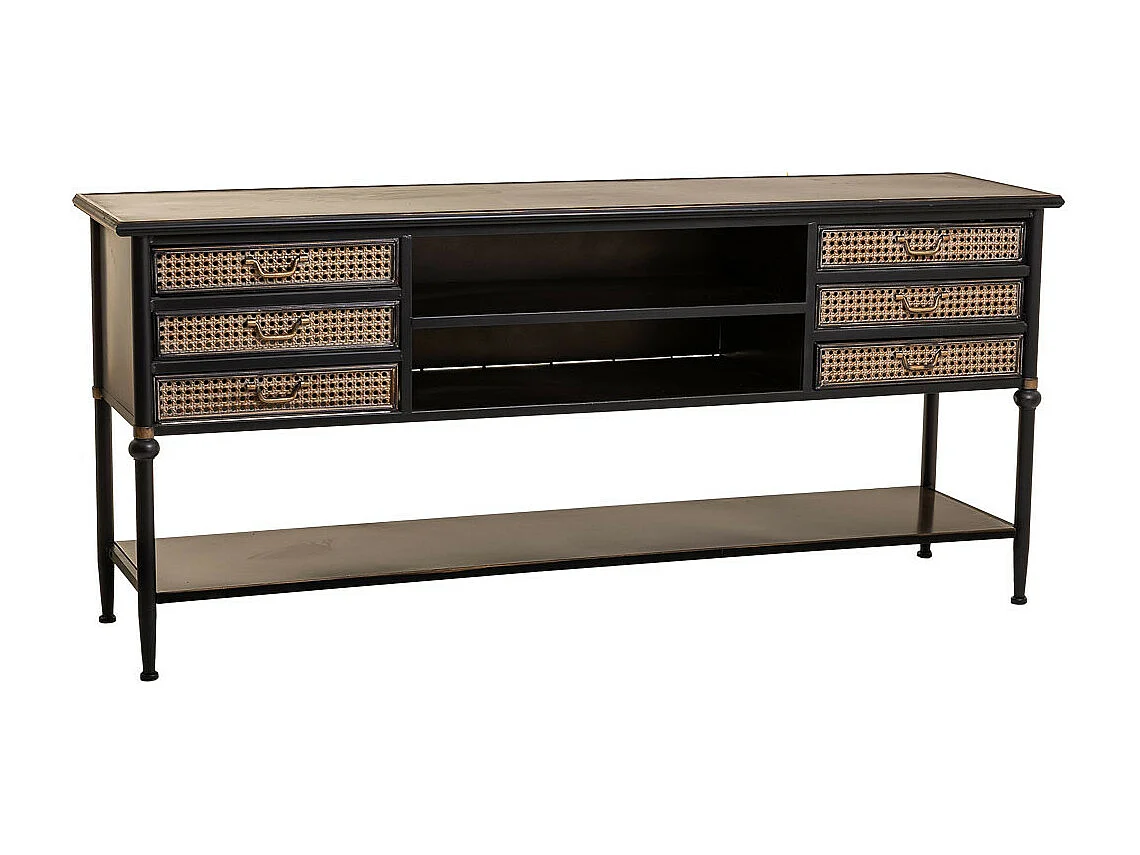 Credenza in metallo marrone 180x45x80h