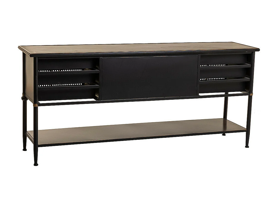 Credenza in metallo marrone 180x45x80h
