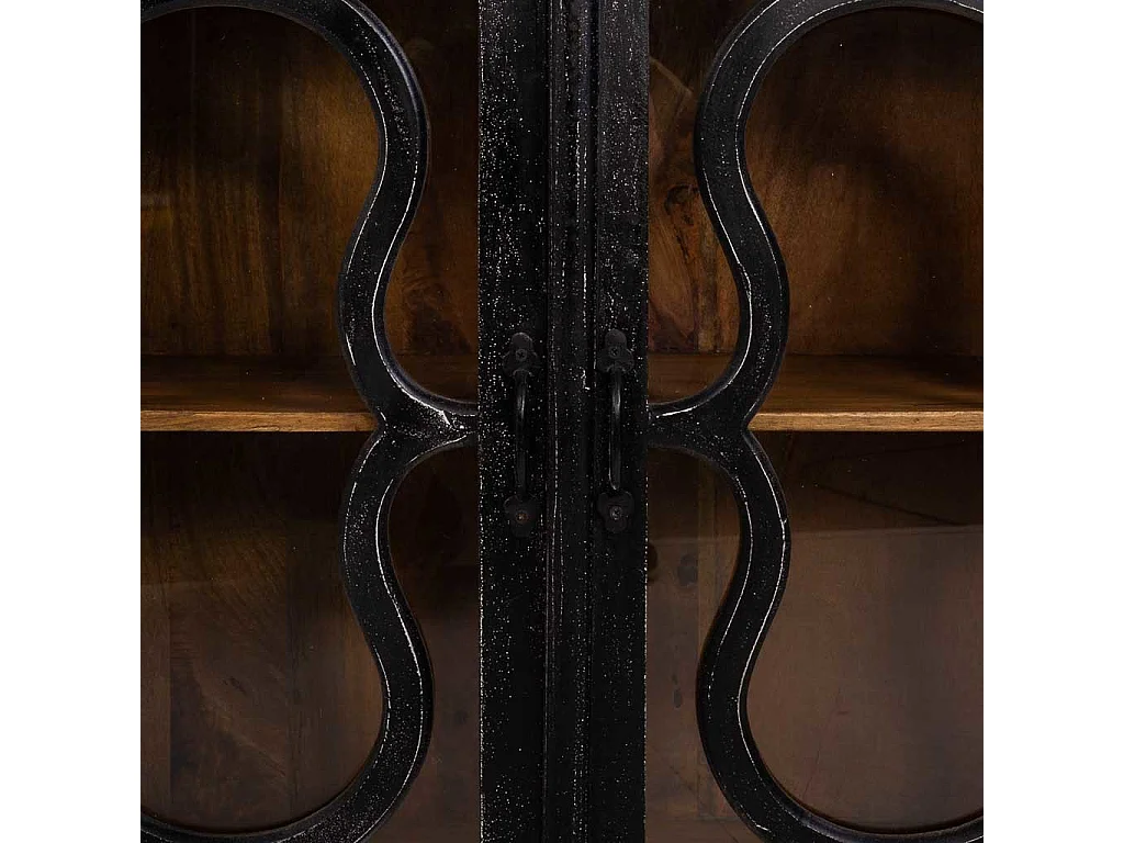 Credenza in legno nero 193x38x96h