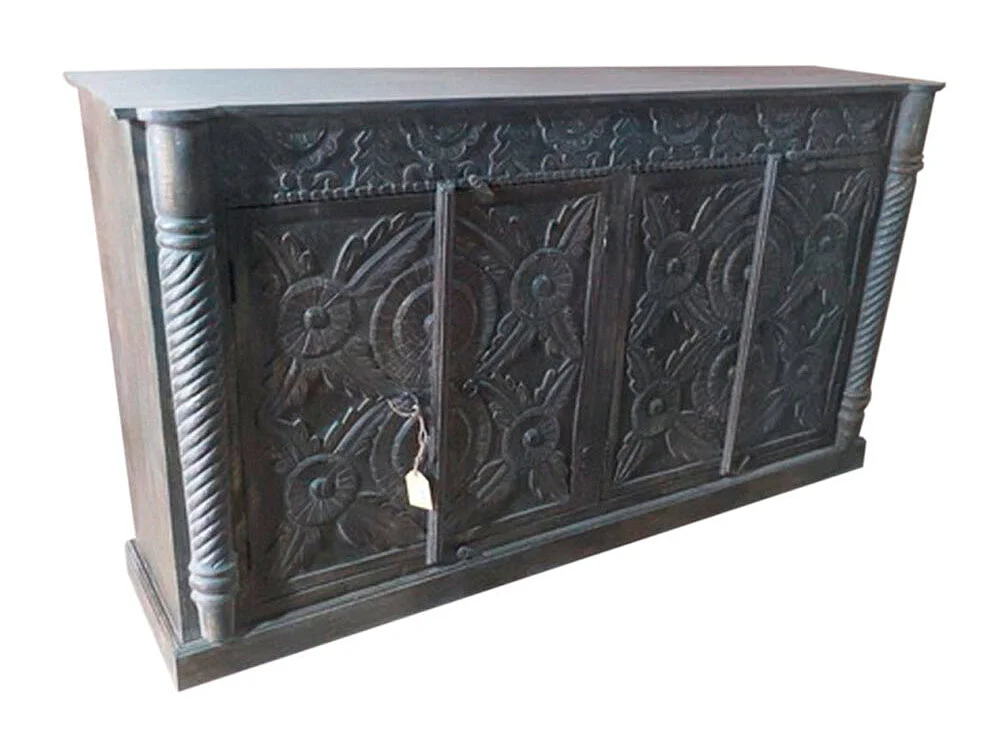 Buffet en bois marron 180x44x100h