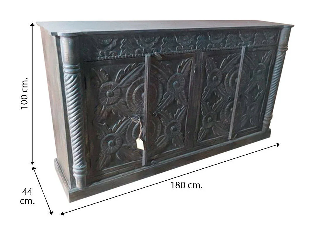 Credenza in legno marrone 180x44x100h