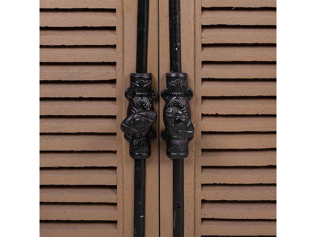 Aparador de madera y metal marrón 173x41x89