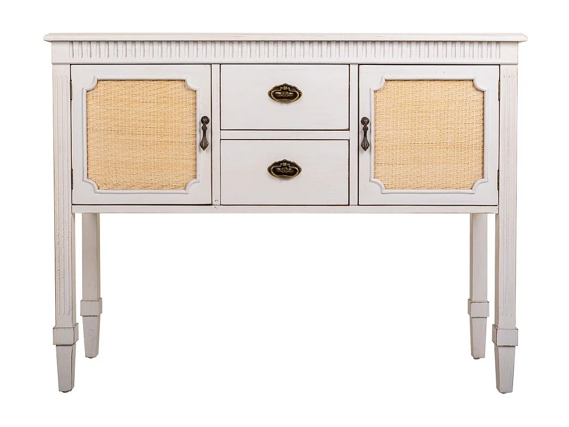 Aparador de madera blanco 108x36x82