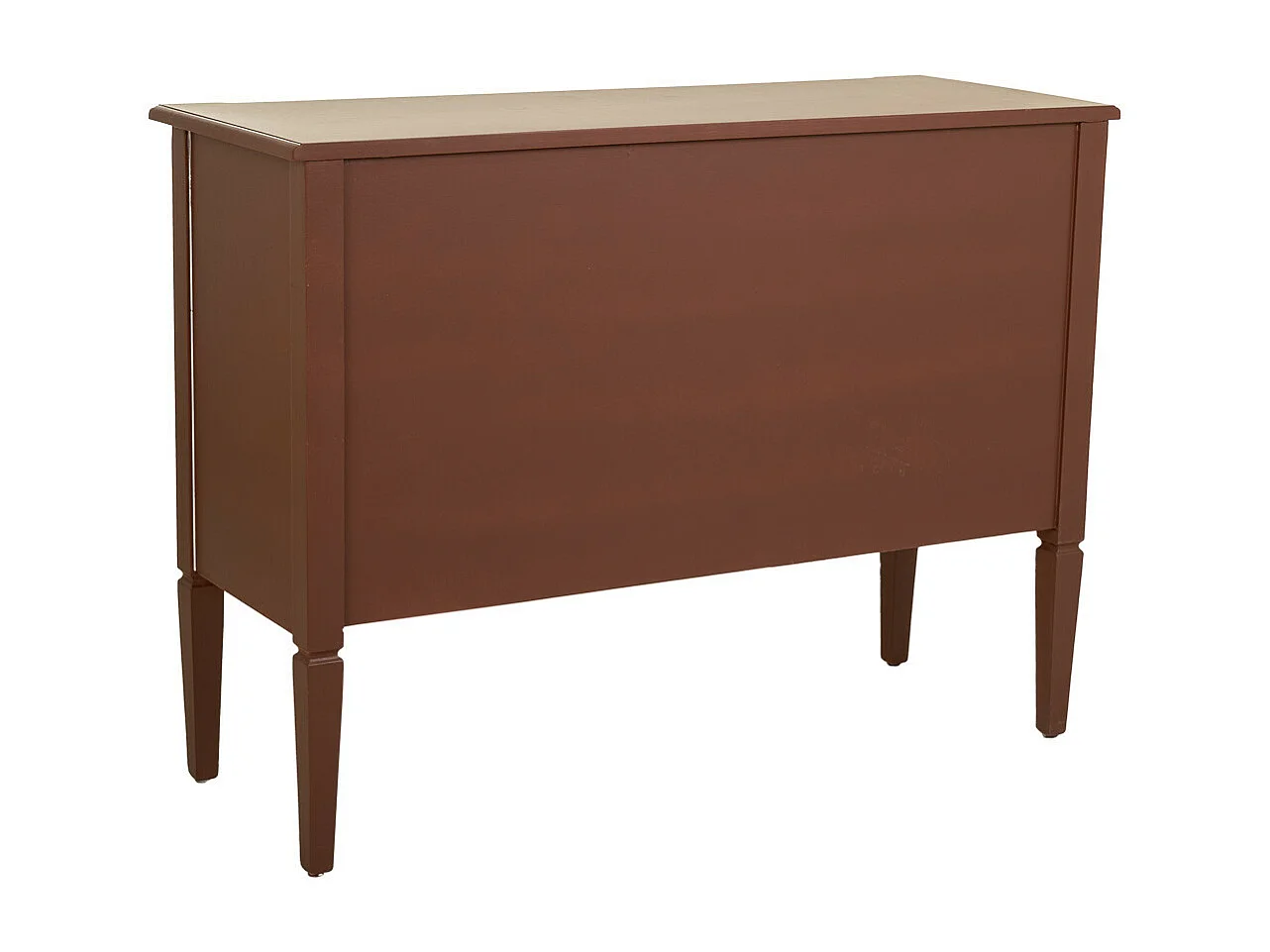 Aparador de madera y ratán marrón 106x40x78