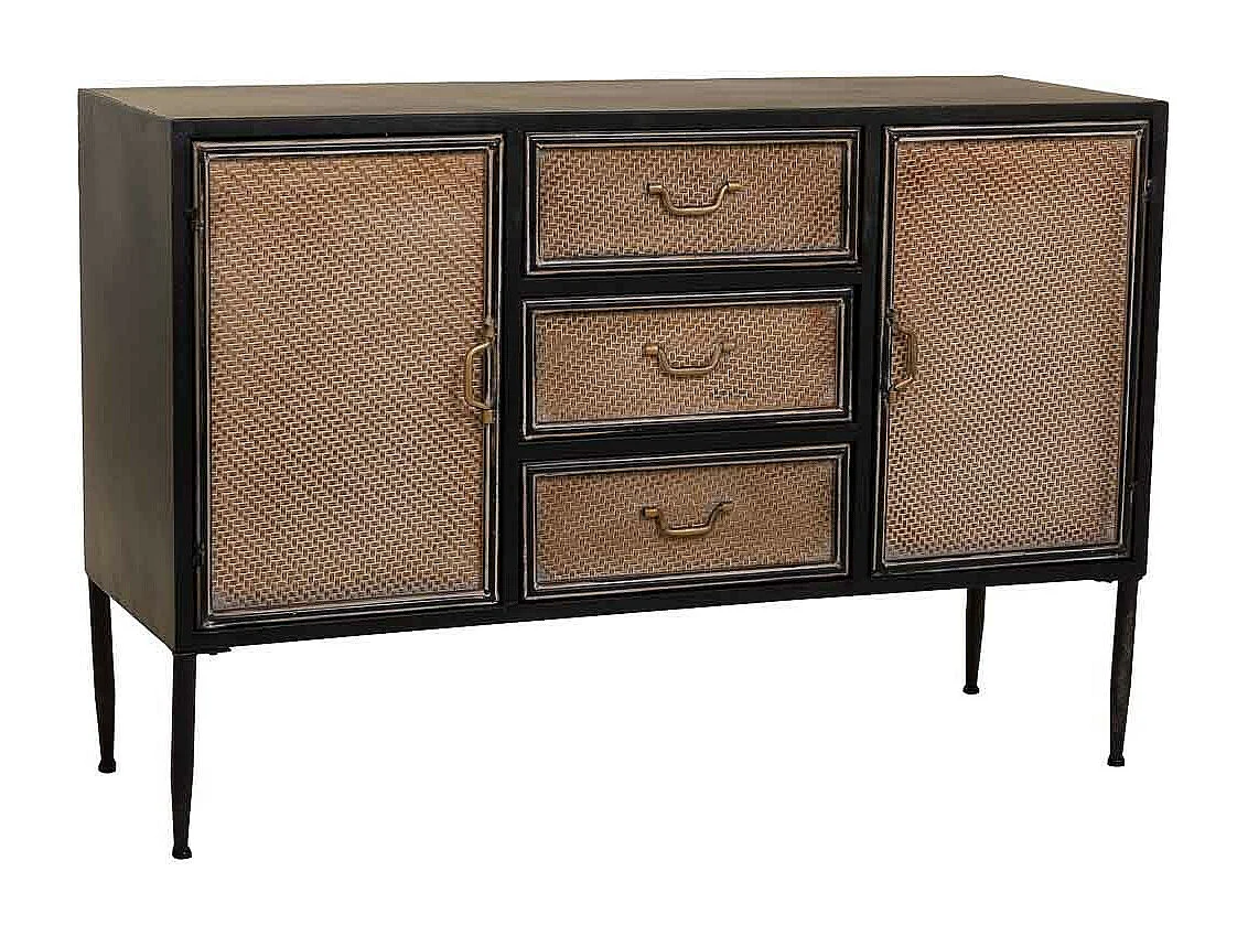 Credenza in metallo marrone 120x41x80h