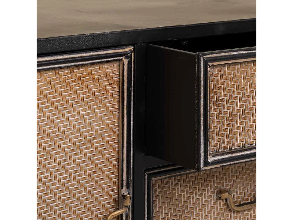 Credenza in metallo marrone 120x41x80h