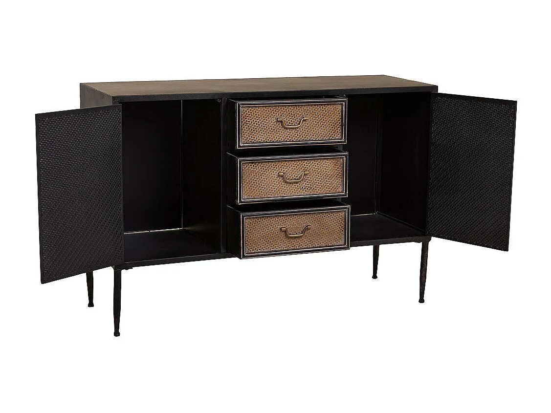 Credenza in metallo marrone 120x41x80h