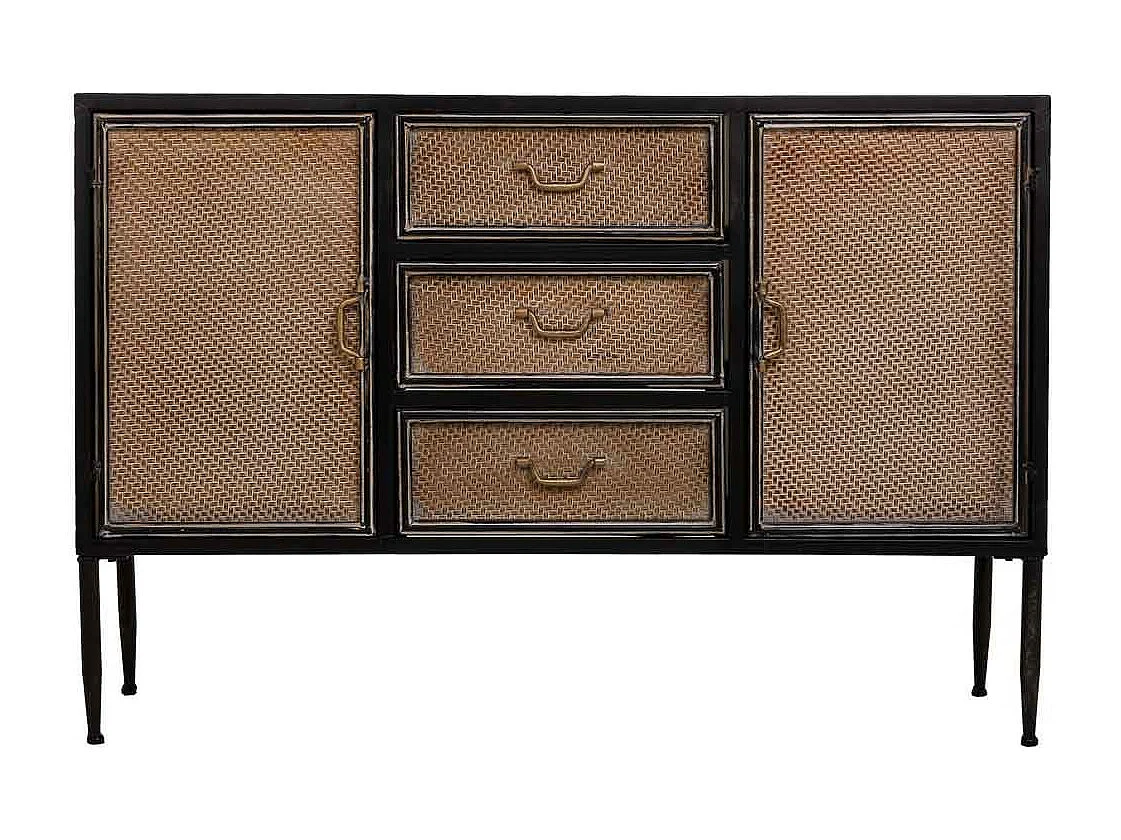 Credenza in metallo marrone 120x41x80h