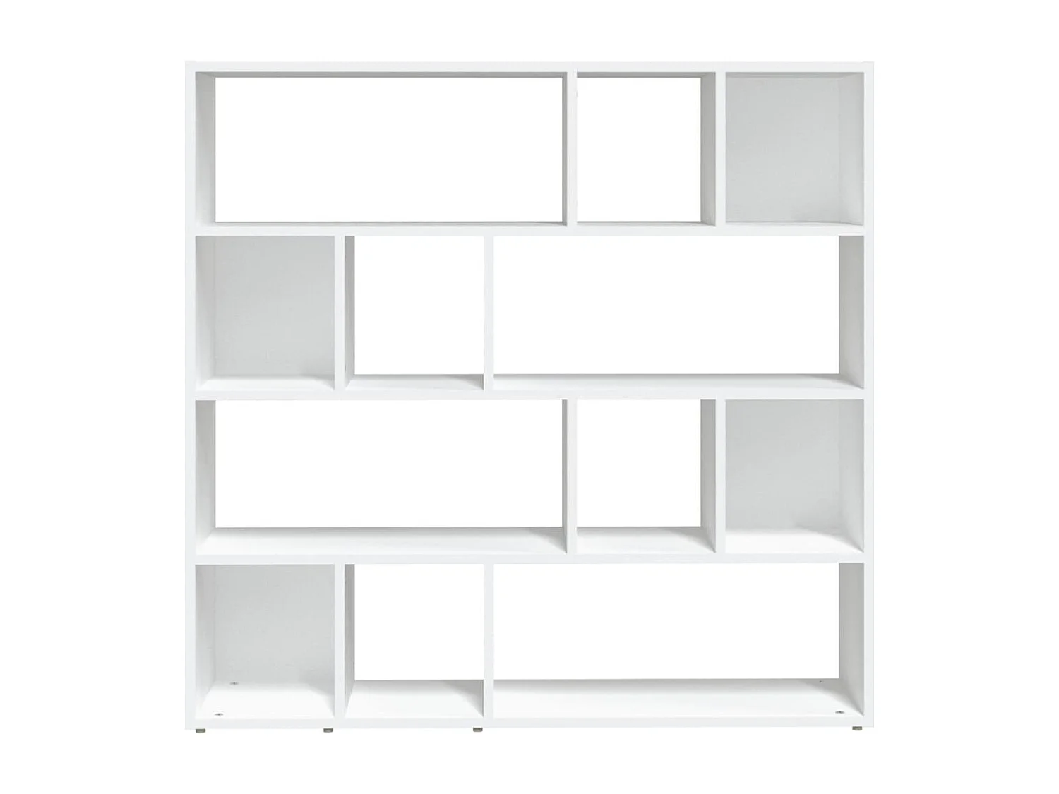 Bibliothèque séparateur en bois Vogua 105cm - Moderne et polyvalente-Blanc