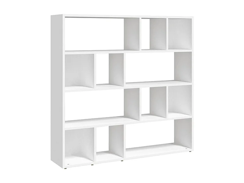 Bibliothèque séparateur en bois Vogua 105cm - Moderne et polyvalente-Blanc