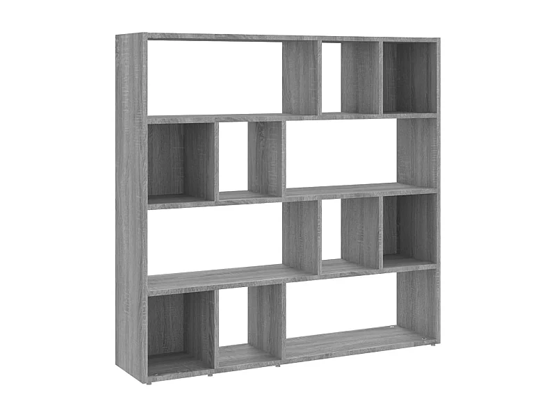 Bibliothèque séparateur en bois Vogua 105cm - Moderne et polyvalente-Chêne gris