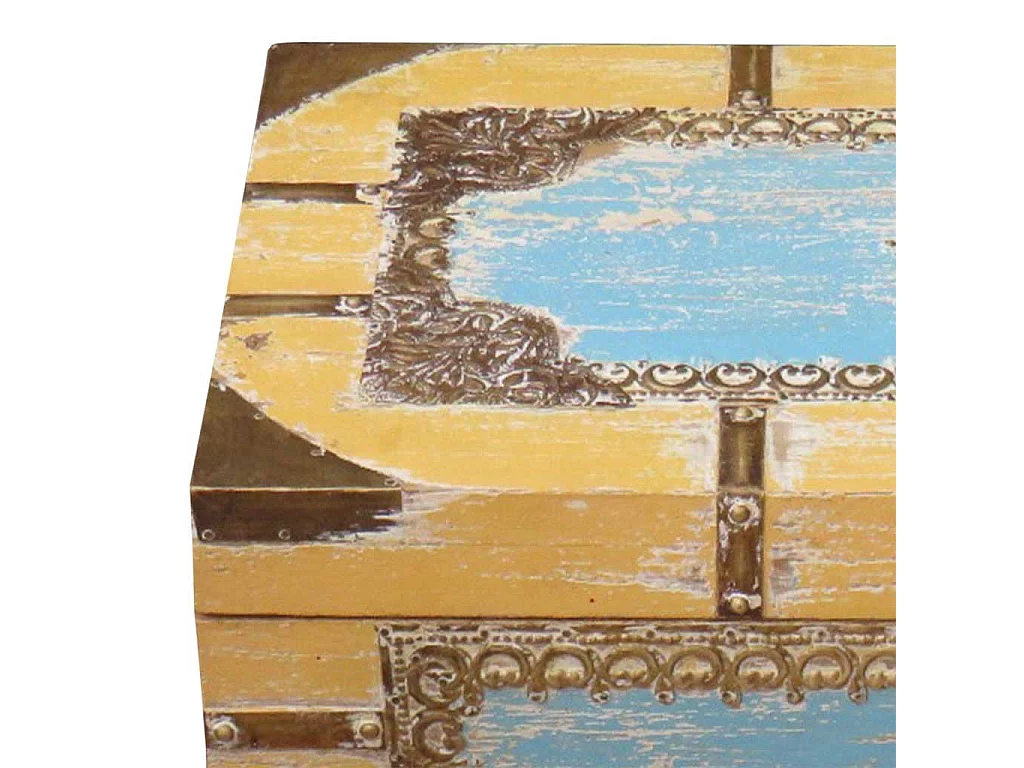 Baúl de madera marrón 50x28x27