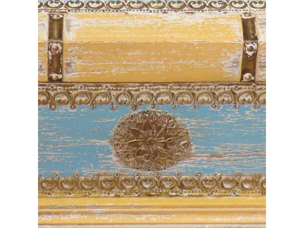Baúl de madera marrón 50x28x27