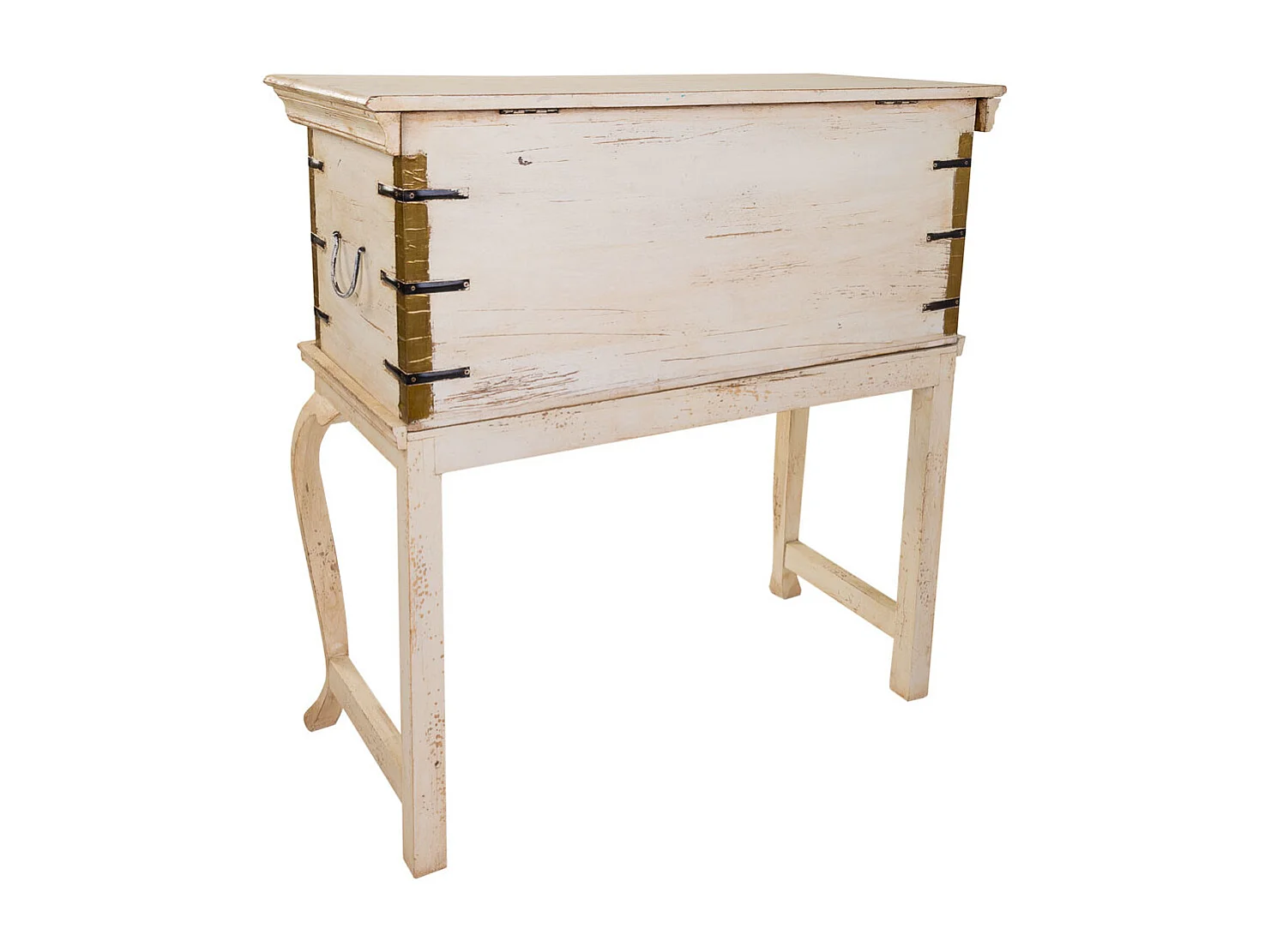 Hoher brauner Holzkoffer 90x41x90h cm