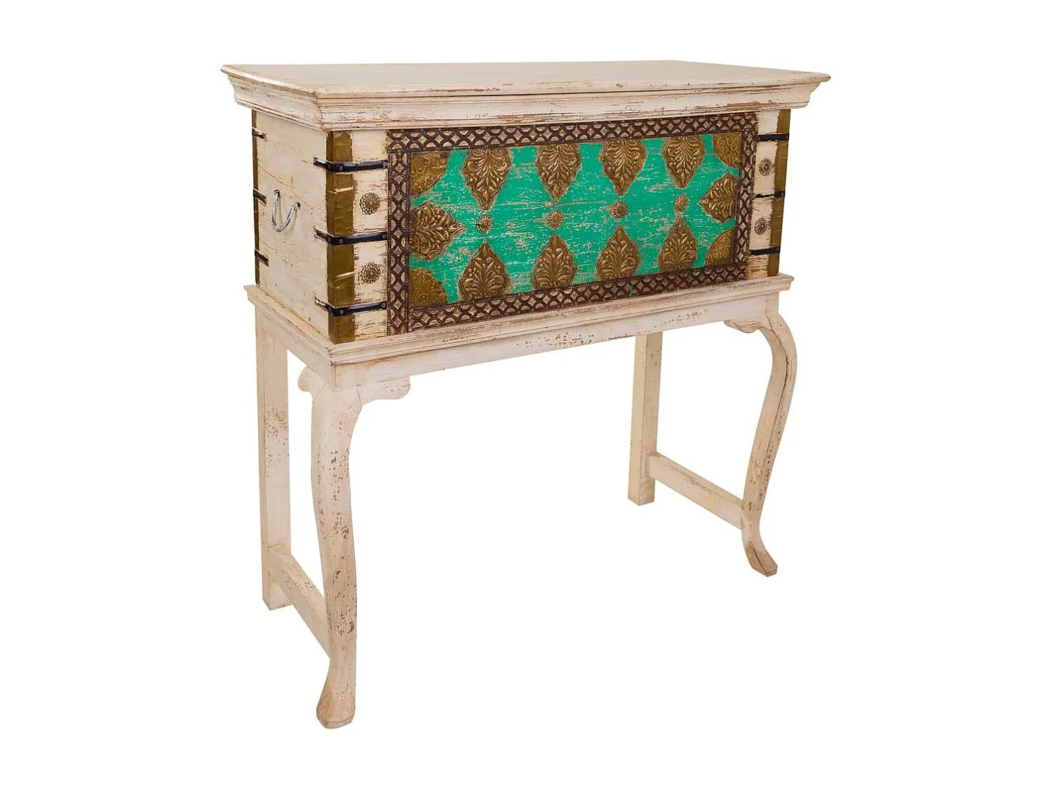 Hoher brauner Holzkoffer 90x41x90h cm