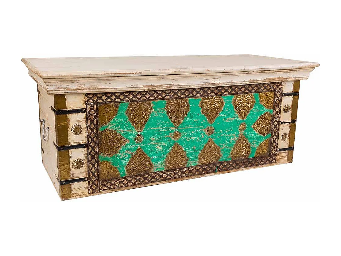 Hoher brauner Holzkoffer 90x41x90h cm