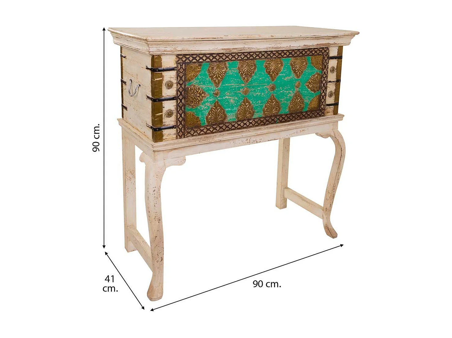 Coffre haut en bois marron 90x41x90h