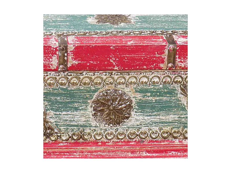 Roter Holzstamm 50x28x27h cm