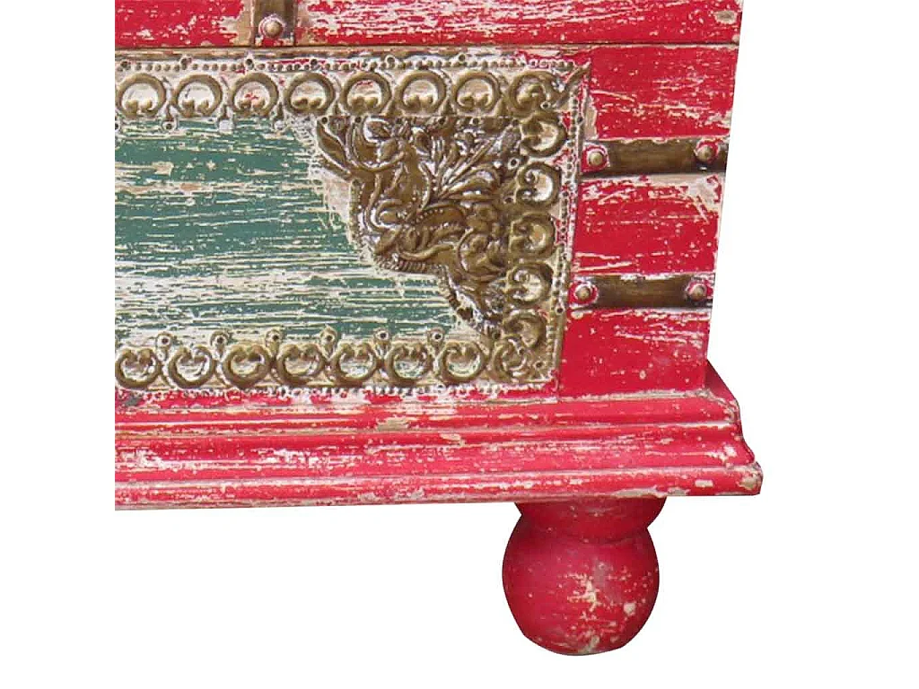 Roter Holzstamm 50x28x27h cm