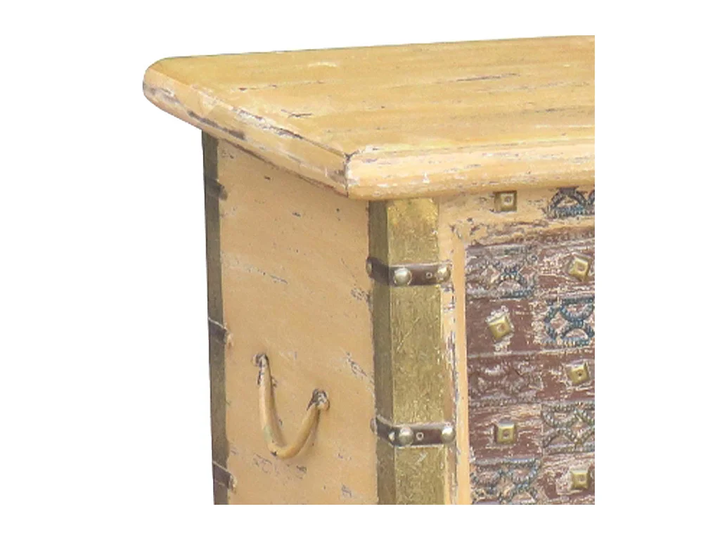 Coffre en bois marron 90x40x45h