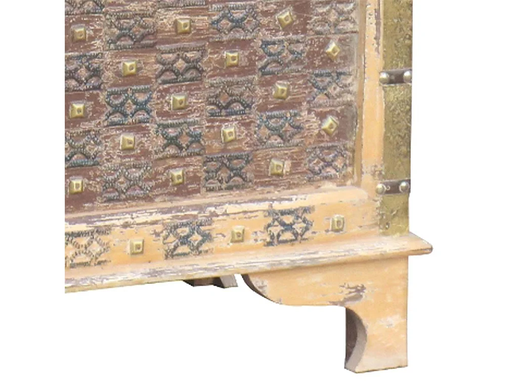 Coffre en bois marron 90x40x45h