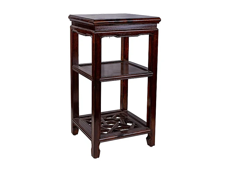 Conjunto de mesa de madeira cor café e 2 cadeiras 40x40x75/55x45x9 cm