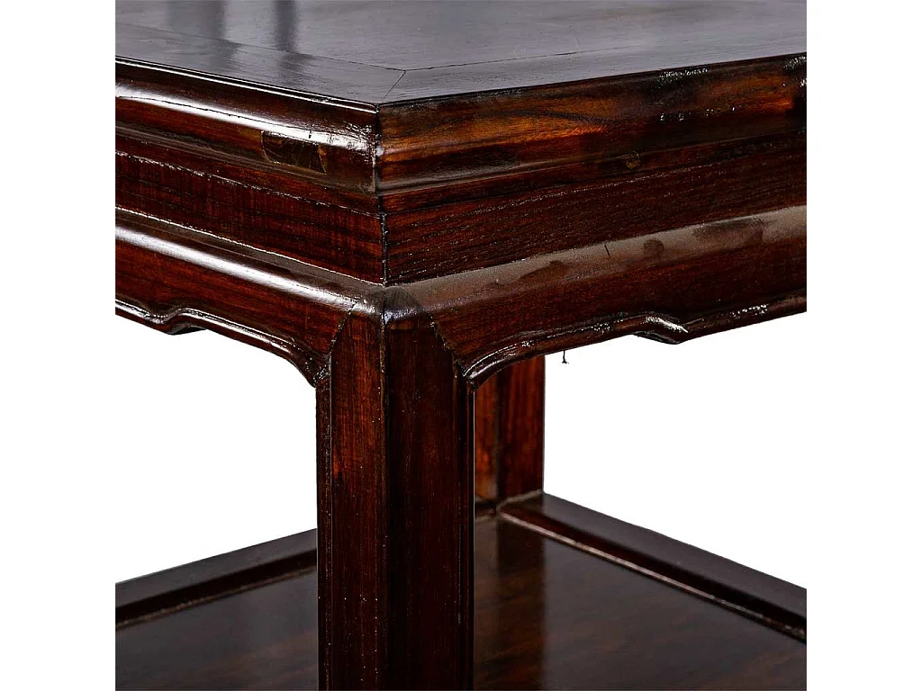 Set tavolo e 2 sedie in legno color caffè 40x40x75/55x45x95