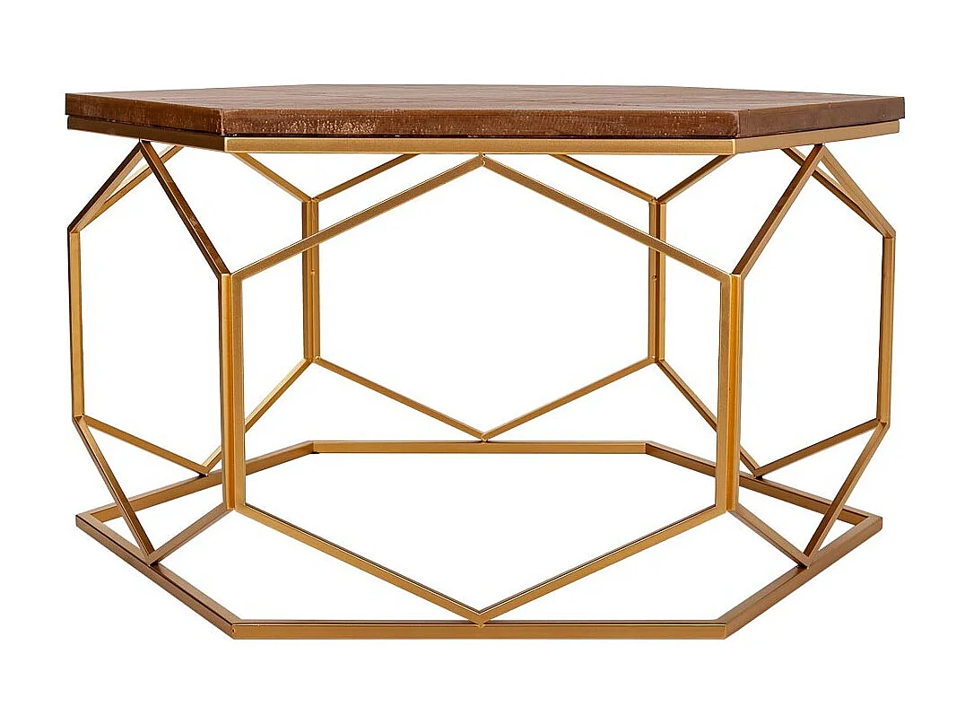 Goldenes Metall-Couchtisch- und 4-Hocker-Set