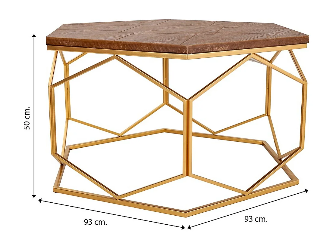 Goldenes Metall-Couchtisch- und 4-Hocker-Set