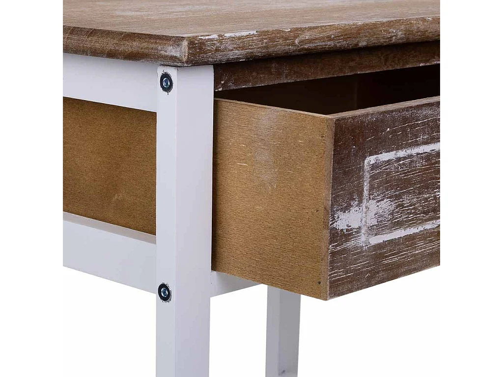 Comodino in legno bianco 40x29x42