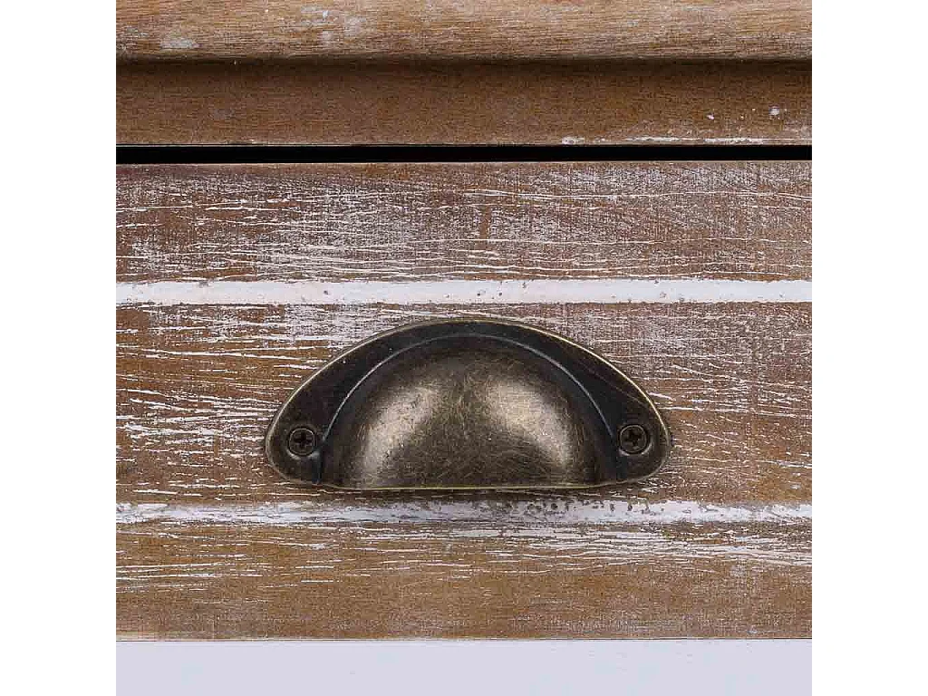 Mesa de cabeceira de madeira branca 40x29x42