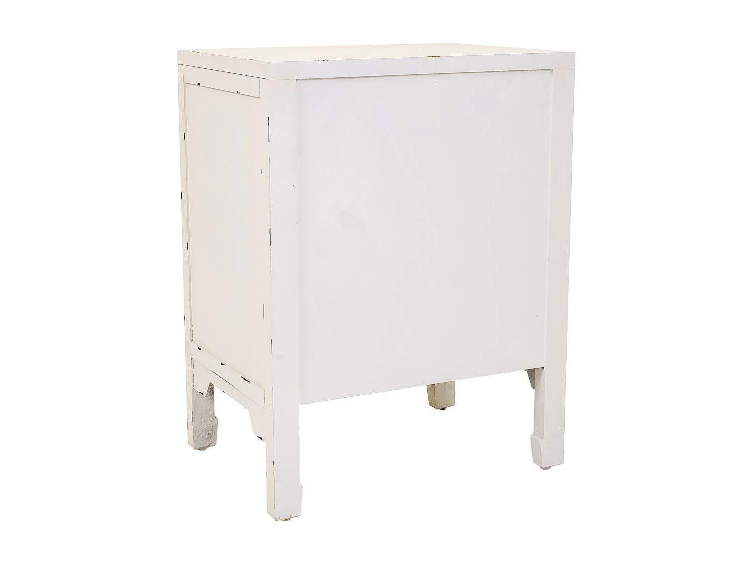 Mesa de cabeceira de madeira branca 50x36x65