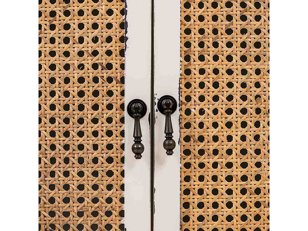 Mesa de cabeceira de madeira branca 50x36x65