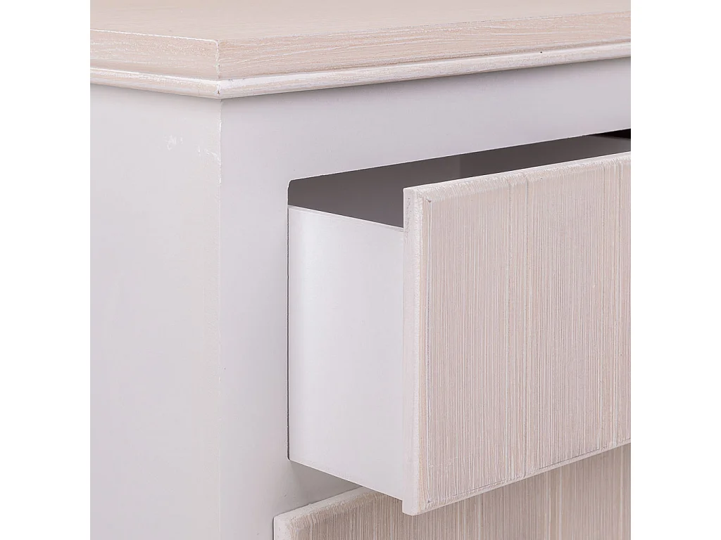 Mesa de cabeceira de madeira branca com 2 gavetas 40x30x50