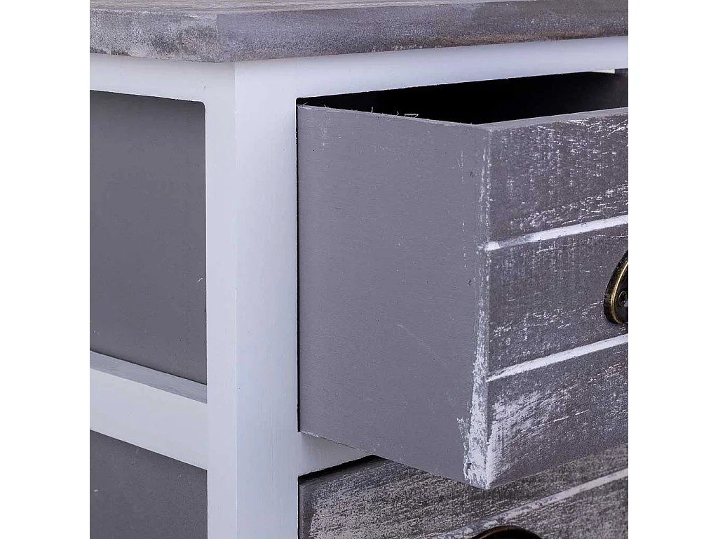 Weißer Nachttisch aus Holz 30x30x73