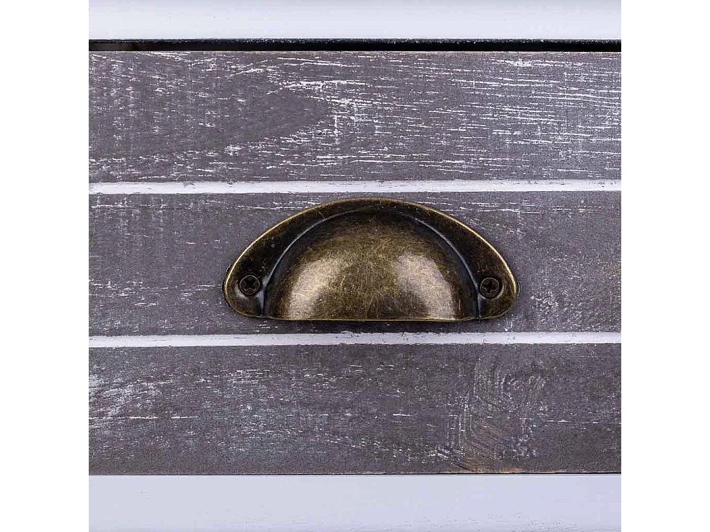 Mesa de cabeceira de madeira branca 30x30x73