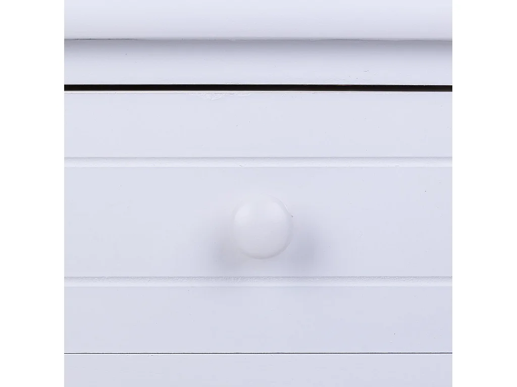 Mesa de cabeceira de madeira branca 40x29x42