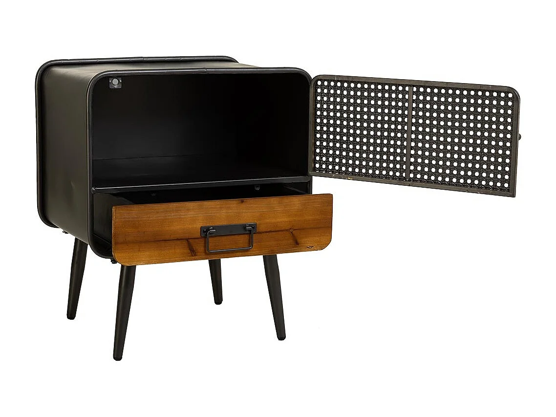 Table d'appoint en métal marron 50x39x59h