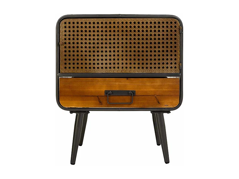 Table d'appoint en métal marron 50x39x59h