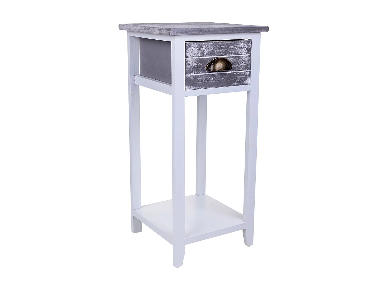 Weißer Nachttisch aus Holz 30x30x63