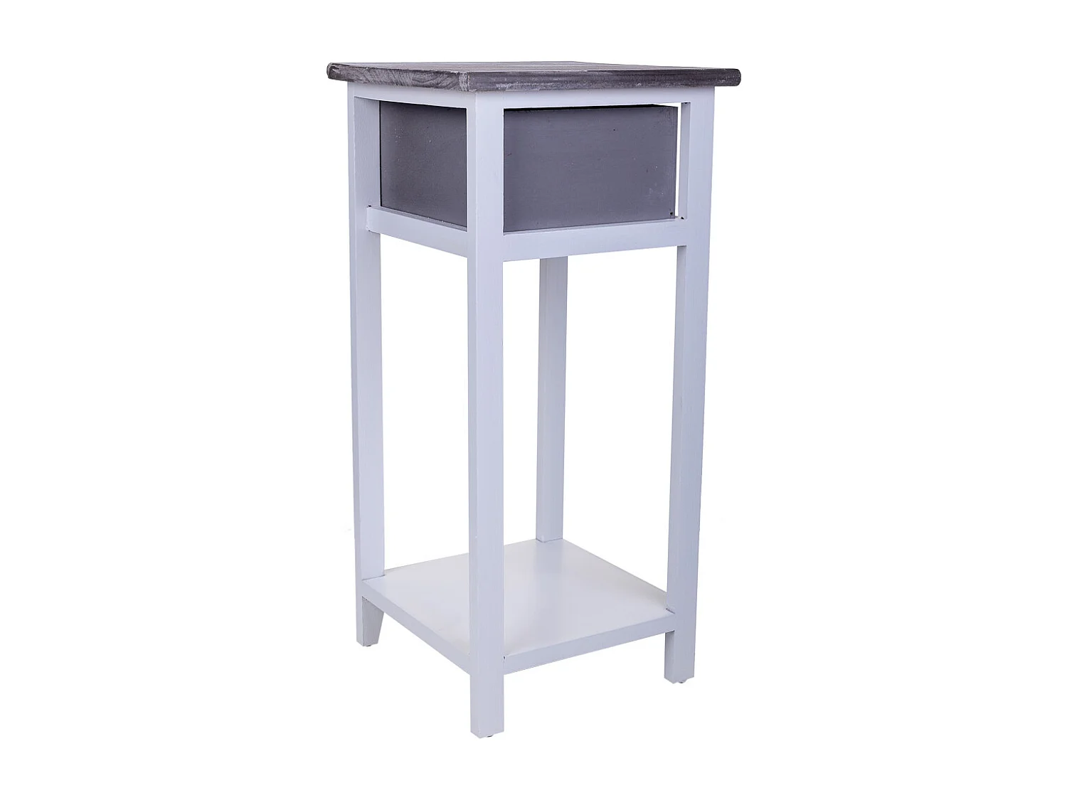 Weißer Nachttisch aus Holz 30x30x63