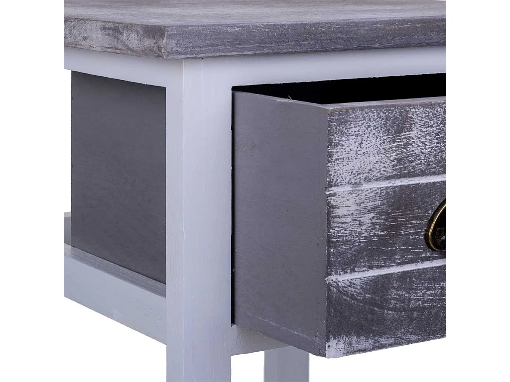 Weißer Nachttisch aus Holz 30x30x63