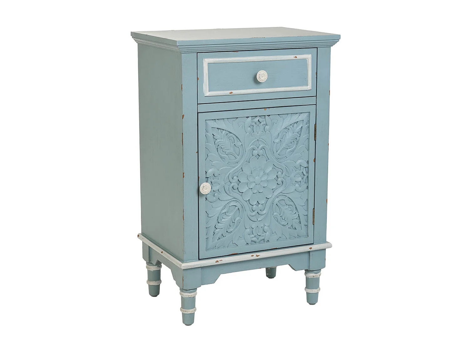 Tavolo in legno blu 46x32,5x74h