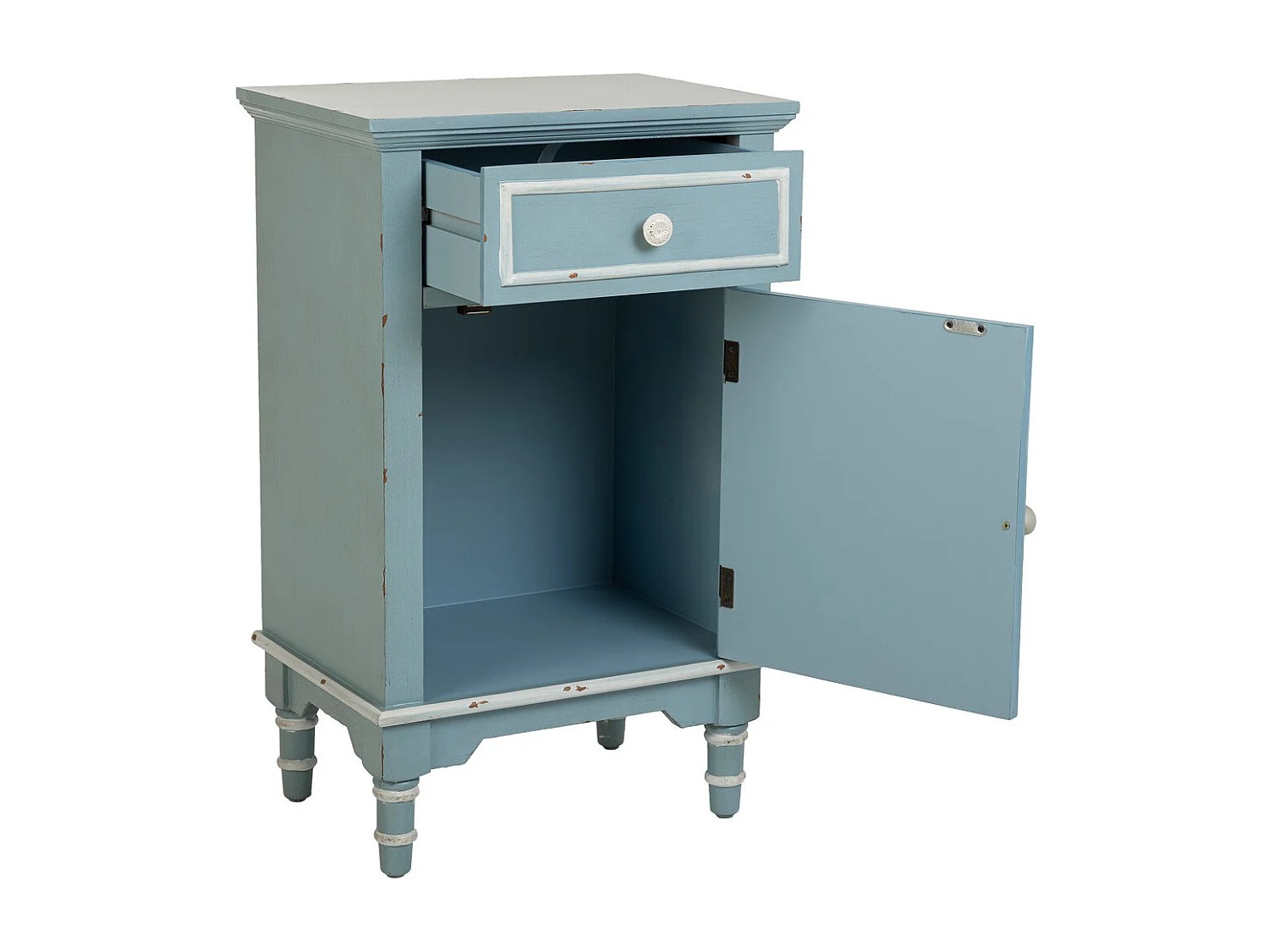 Tavolo in legno blu 46x32,5x74h