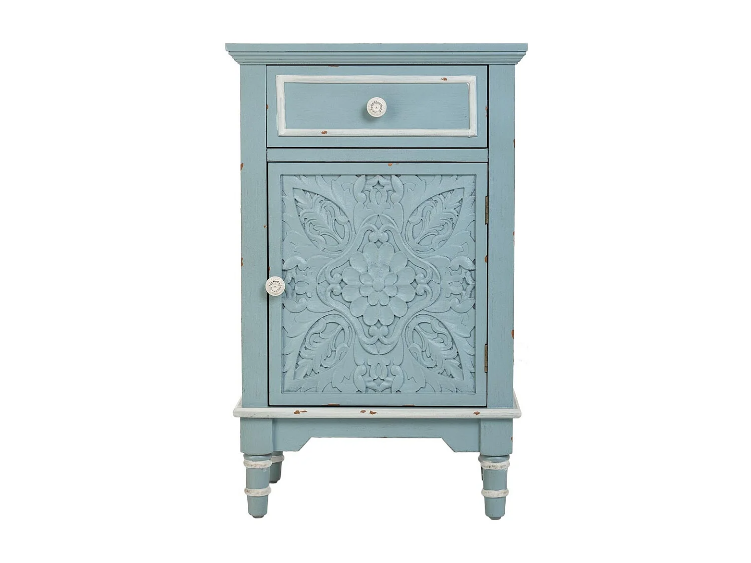 Tavolo in legno blu 46x32,5x74h