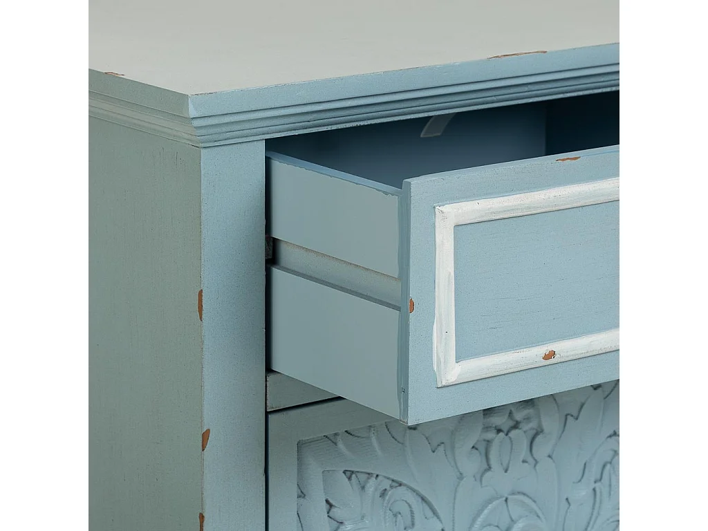 Tavolo in legno blu 46x32,5x74h