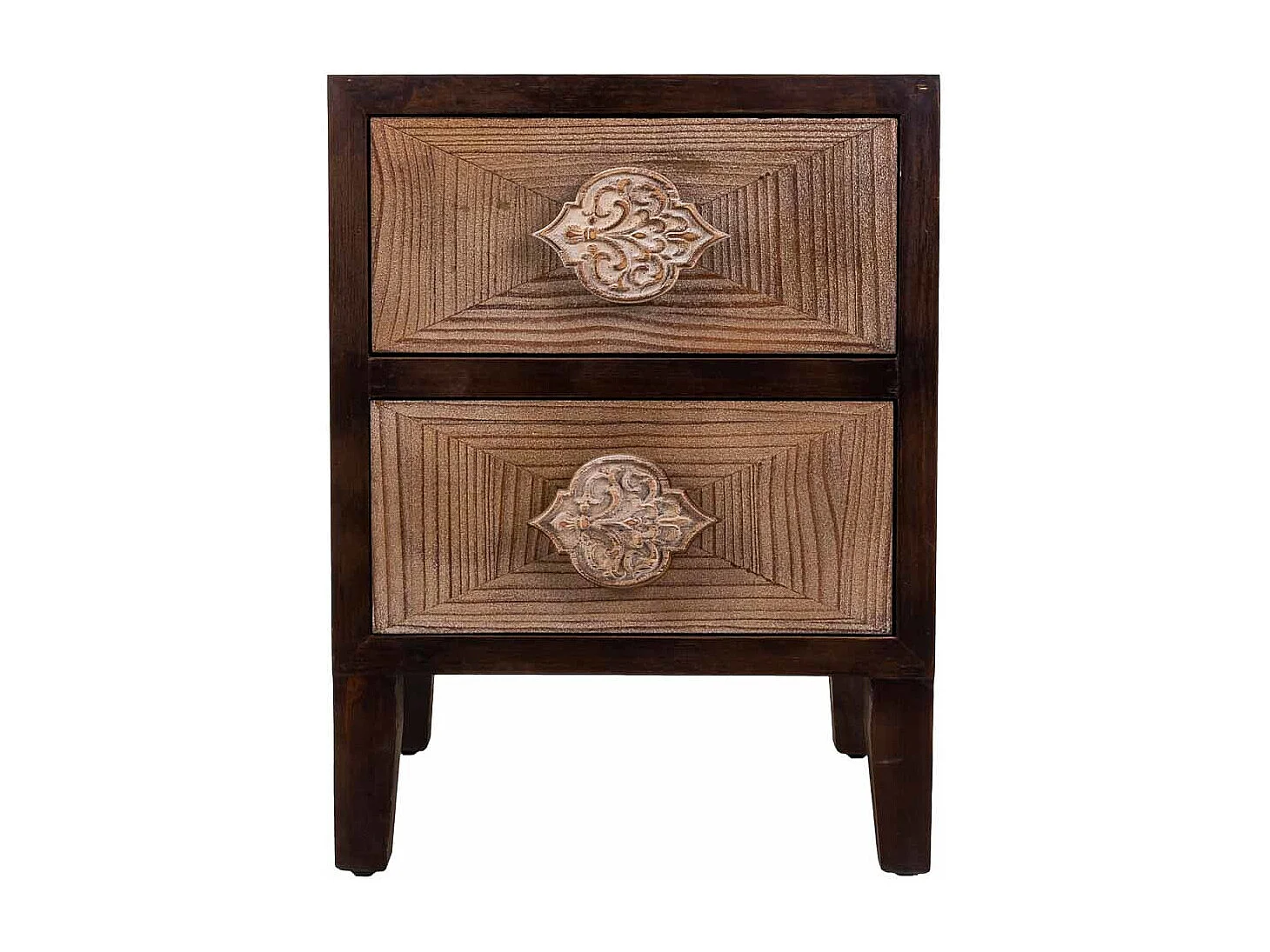 Table de chevet en bois marron 45x40x60h