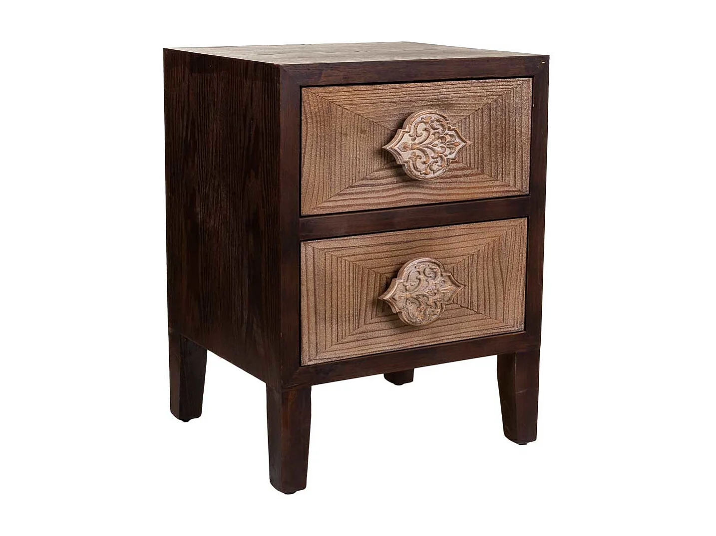 Table de chevet en bois marron 45x40x60h