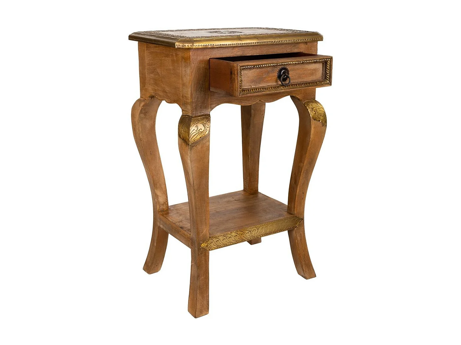 Table de chevet En Bois Marron 38x28x61h