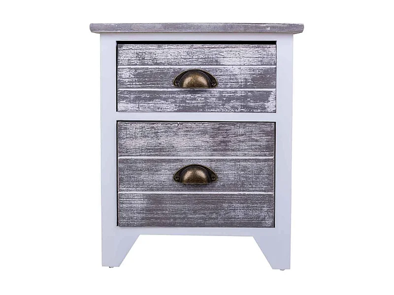 Mesita de madera blanca 38x28x45